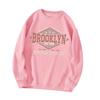 Women's Autumn/Winter Plus Velvet Letter Print Sweater - Round Neck Hot Sale
