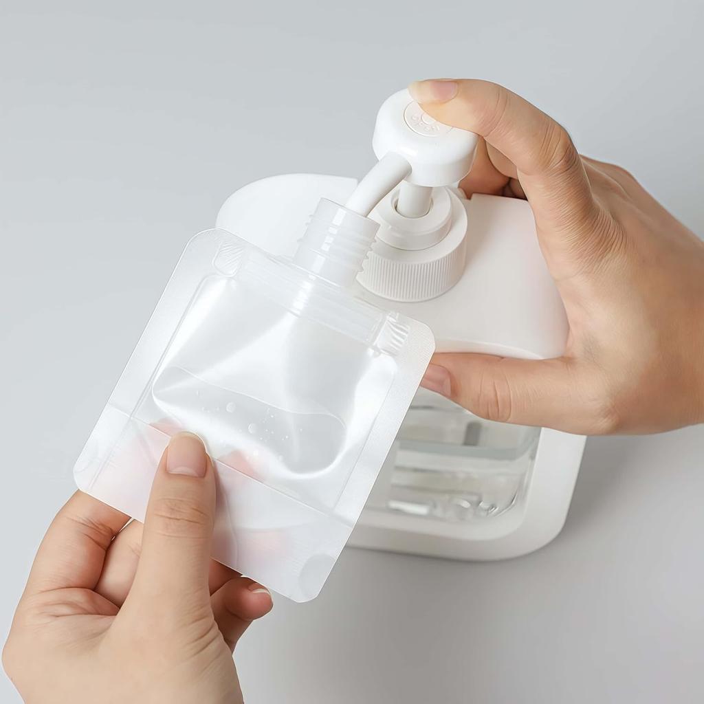 5/10pcs Reusable 50ml Travel Liquid Bottles, Leak Proof & Flexible Silicone for Shampoo, Lotion, Save Space, Easy Fill