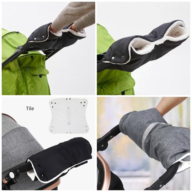 Wind and Snow Resistant Gloves for Parents Warm Gloves for Strollers Durable Stay Comfortable While Pushing the Stroller