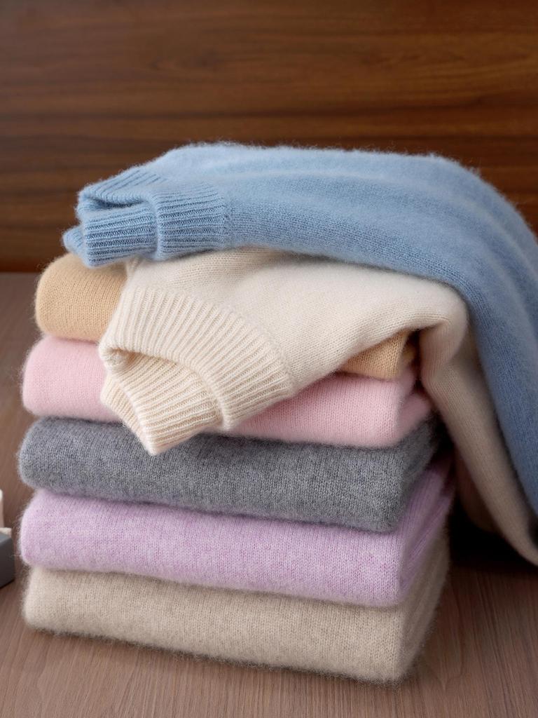Autumn/Winter Boys' Cashmere Half-High Collar Pullover Sweater - Korean Style Knitwear for Children