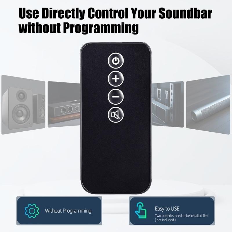 Ergonomic Soundbar Remote Replacement Sensitive Button for 5/10/15 Soundbar Not Programming Needed Accessories