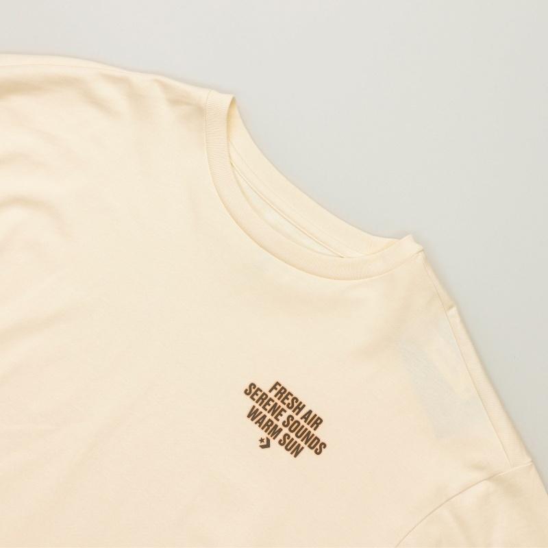 Converse Word Chevron Logo T-Shirt Asia Sizing 'Beige' Unisex 10025852-A02