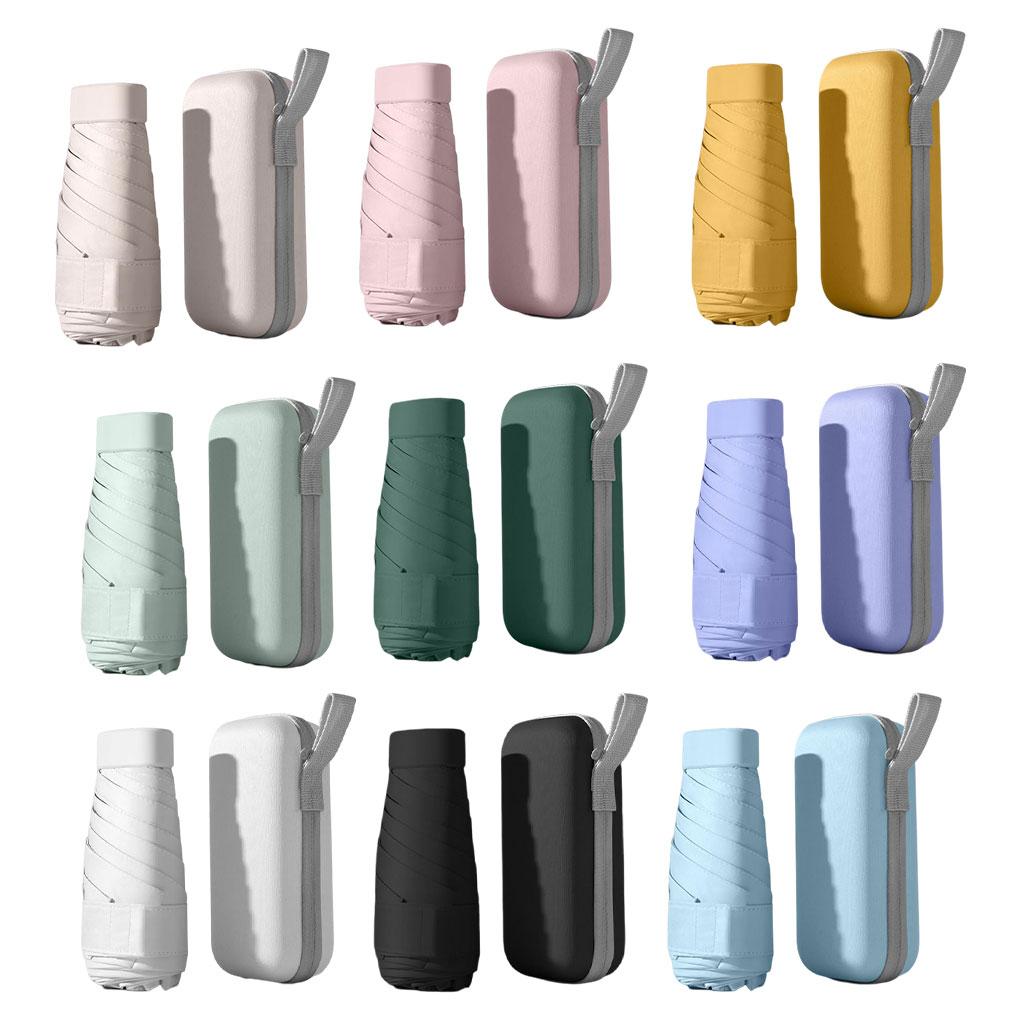 Vinyl 6 Ribs Umbrella 6-Folding Walking Windproof Portable Women Men Rain Protection Adults Foldable Umbrellas Rainy
