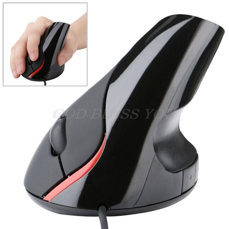Ergonomic Design USB Vertical Optical Mouse Wrist Healing For Computer PC Laptop Drop