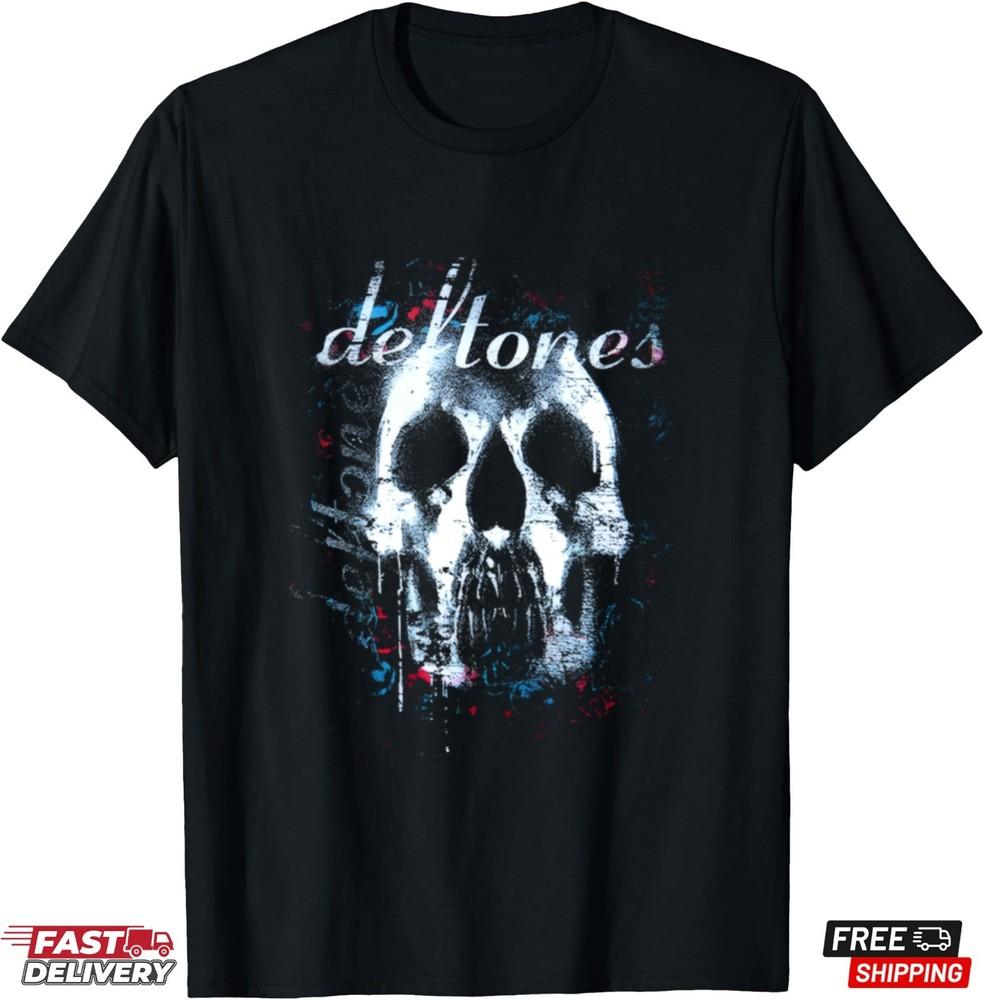 Deftones Band Skull T-Shirt, Family Fan Metal Shirt, Gift for Fans Unisex T-Shirt XXXL
