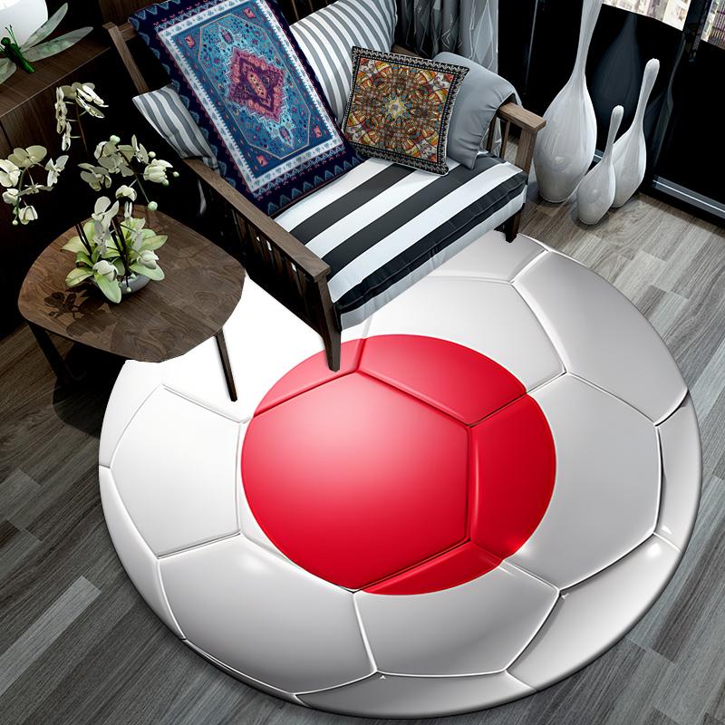 Tappeto Rotondo con Stampa Cartoon, Tappeto per Soggiorno Camera da Letto Divano Sala Giochi Decorazione, Tappetino Antiscivolo