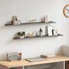 Vidaxl Wall Shelves, 2 Pcs, Grey, 100X9X3 Cm