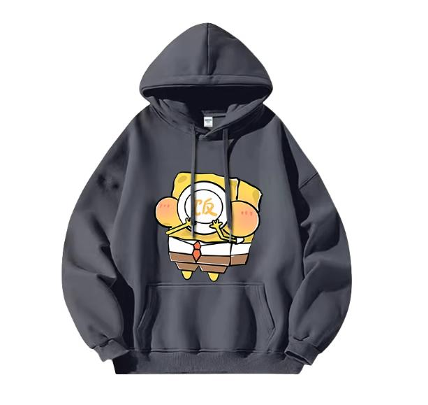 New Different Couple Outfits Cartoon Sponge Baby Couple Outfits Autumn Outfits Loose Hoodies for Men and Women 2025