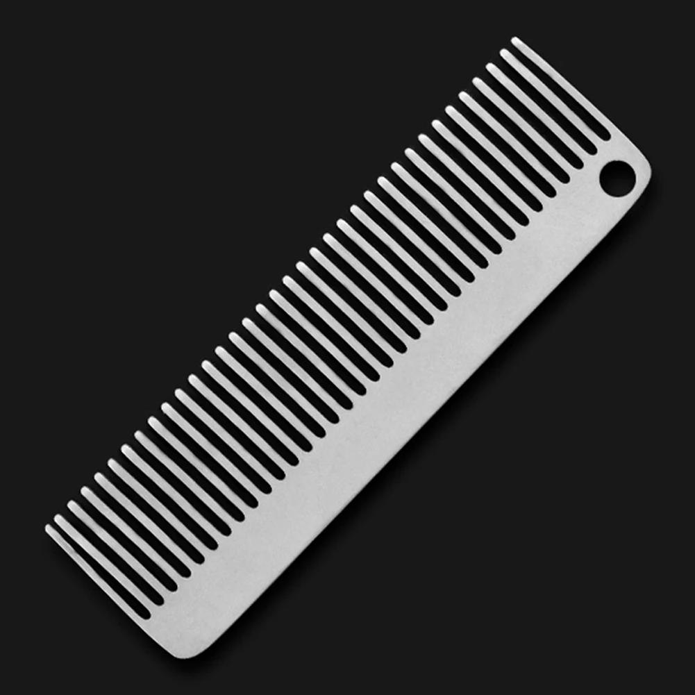 Titanium Comb Anti-Static Portable Camping Comb Heat-Resistant Pocket Titanium Comb Lightweight Comb Outdoor Small Tool
