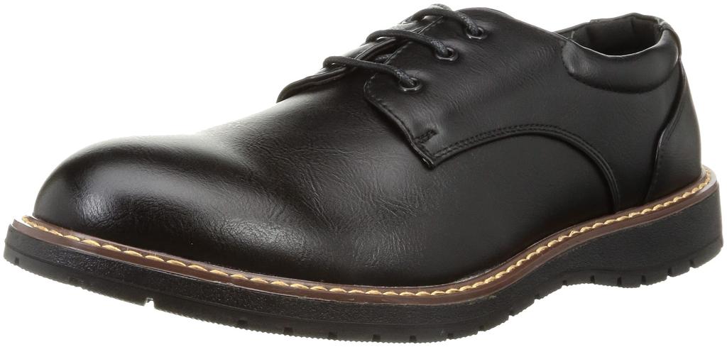 Dedes 6340 Men's Plain Toe Oxford Lace-Up Shoes, Black, Size 27.0cm, 3E