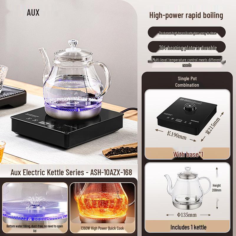 

Aux Electric Kettle: Automatic Water Dispensing, Split Type Tea Tray Brewer, Multi-functional Household Water Boiler ASH-10AZX-168/175/176