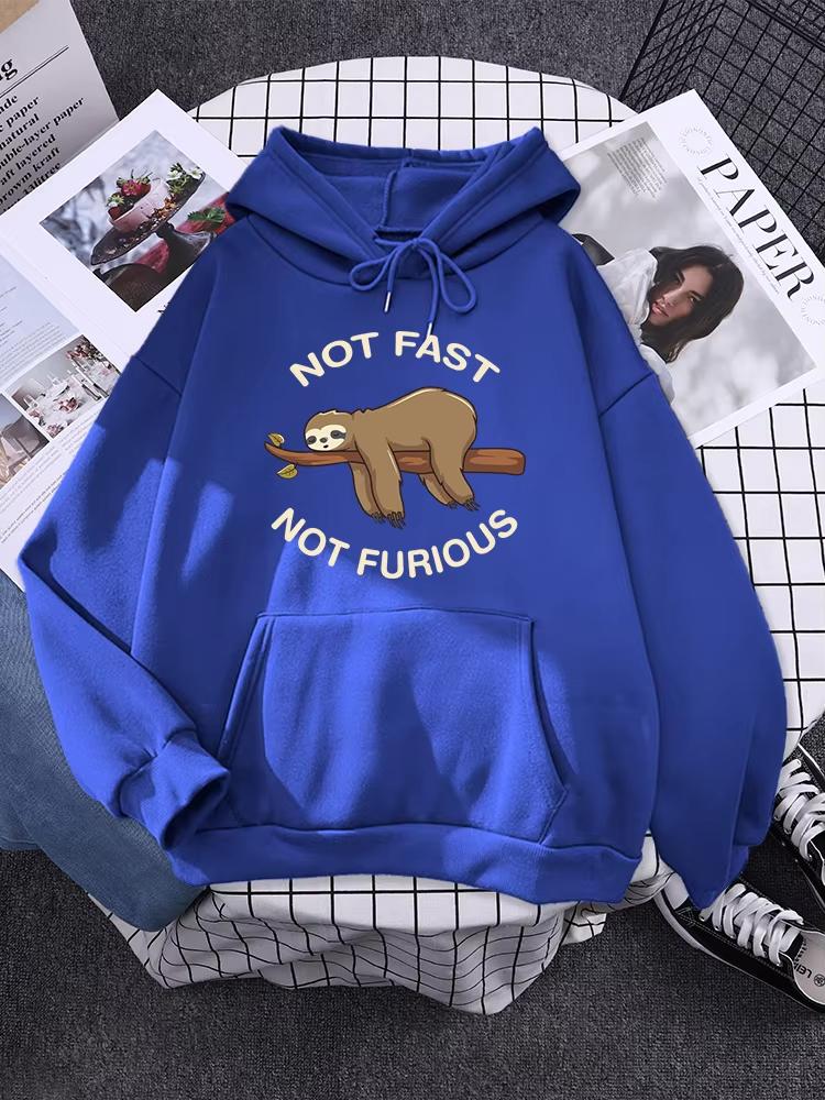 

Not Fast Not Furious Sloth Sleeps Hanging From Branches Streetwear Woman Creativity Warm Hoodie Cute Fleece Hoodies Autumn Hoody 3XL