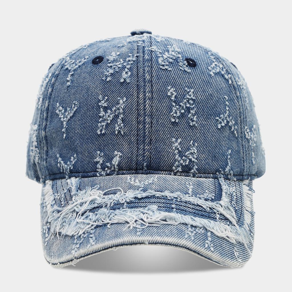 European and American Retro Heavy Industry Rough Edge Washed Old Denim Baseball Cap Men and Women Street Personality Trend Versatile Cap