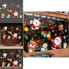 Pegatinas Estáticas Navideñas Con Diseño de Papá Noel Renos Muñeco de Nieve Para Puertas Y Ventanas
