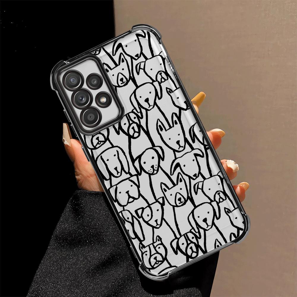 

Phone Cover Case for Samsung Galaxy A52 A17 A16 A15 A33 A24 A21s A25 A26 A13 A35 A36 Cartoon Wolf Dog Galaxy A23