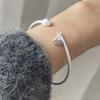 100% Solid 925 Sterling Silver Metal Bracelet for Women Men Shinning Handmade Simple Narrow Flower Bracelets For Birthday Gift