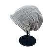 Designer large version linen stacking hat women's summer light and breathable versatile knitted pullover hat showing a small cold hat