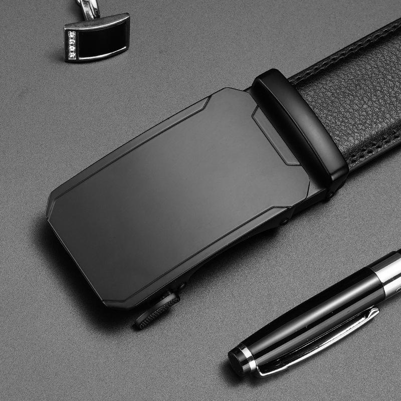 Men's Belt Automatic Buckle Leather Pants Belt Business Casual Simple Young and Middle aged Belt