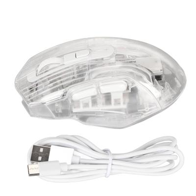 Gaming Maus 2.4G Kabellos Bluetooth Kabelgebunden USB Transparent 3 Modi 5 Einstellbare DPI Leise RGB Spiel