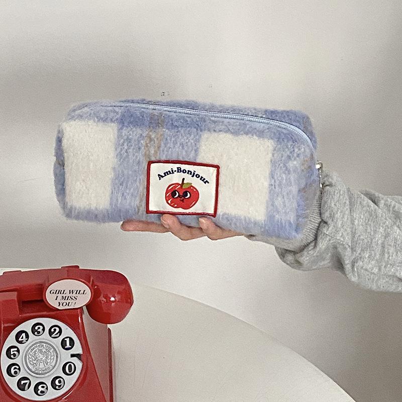 

Нишевые шерстяные новые мелочи, пенал, косметичка, сетчатое хранение, сумка женская