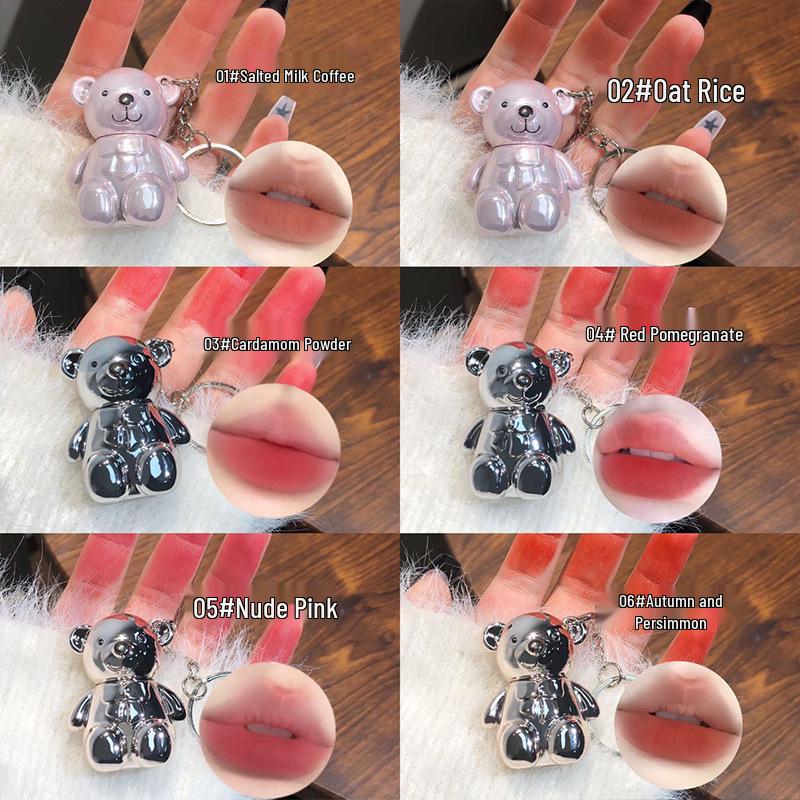 Art Value Little Bear Velvet Matte Lip Mud: Natural Moisturizing Lip Gloss for Women (A2430)