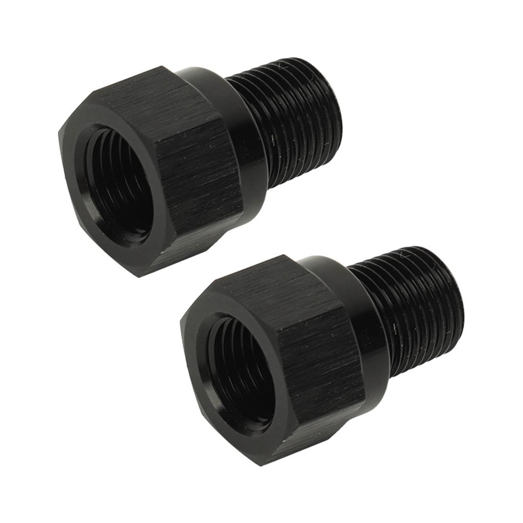 2Pcs 1 8in NPT Male to M10 X 1.0 Female Aluminum Alloy Oil Pressure Gauge Take Off Adapter for Vehicle