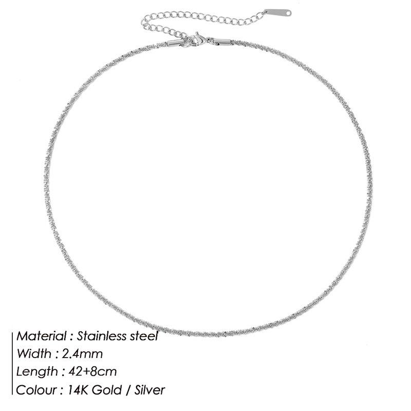 

eManco Titanium Steel Sparkling Clavicle Jewelry - универсальное, простое серебряное украшение из нержавеющей стали для женщин