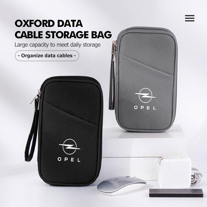 For Opel Travel Cable Bag Portable Digital Storage Bag Accessories Corsa Astra H G J Insignia Vectra Zafira Meriva Ujl522