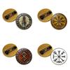 Viking Metal Brooch With Electroplated Finish For Casual And Formal Wear