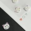 40pcs Cute Kitty Buttons 12mm Kitten Head Buttons Mini Calico Cat Buttons  Clothes Accessories
