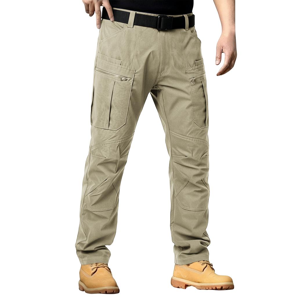 Men’s Cargo Pants Multi Pocket Lightweight Outdoor Pants with Adjustable Waistband