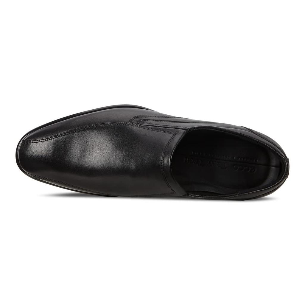 ECCO Men's Genuine Leather Business Slip-On City Tray, Black, Size 28.0 cm, 3E
