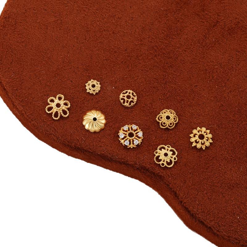 Gold-Plated S925 Sterling Silver Flower Bead Base Bracelet - Handmade DIY Jewelry Accessories