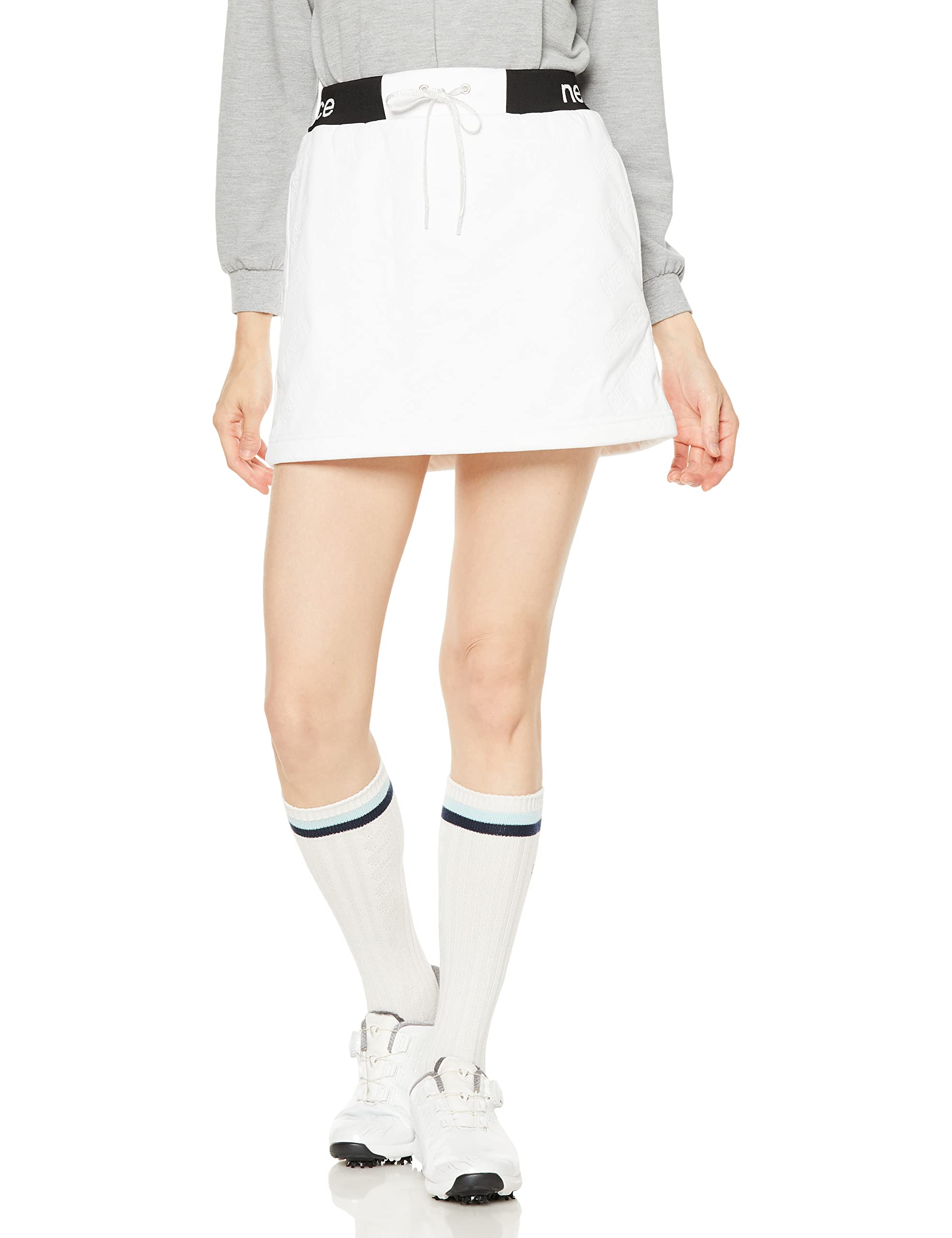 

Golf Quilted Skirt Logo Water 00 [New Balance] (Bias Pattern, Windproof, Repellent, Stretch) / Women s / 012-2234514 030_White [XS]