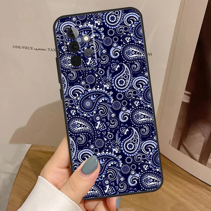 Bandana Seamless Pattern Case For Samsung Galaxy A15 A16 A17 A26 A36 A56 A55 A35 A52 A32 A12 A53 A33 A13 A14 A34 A54