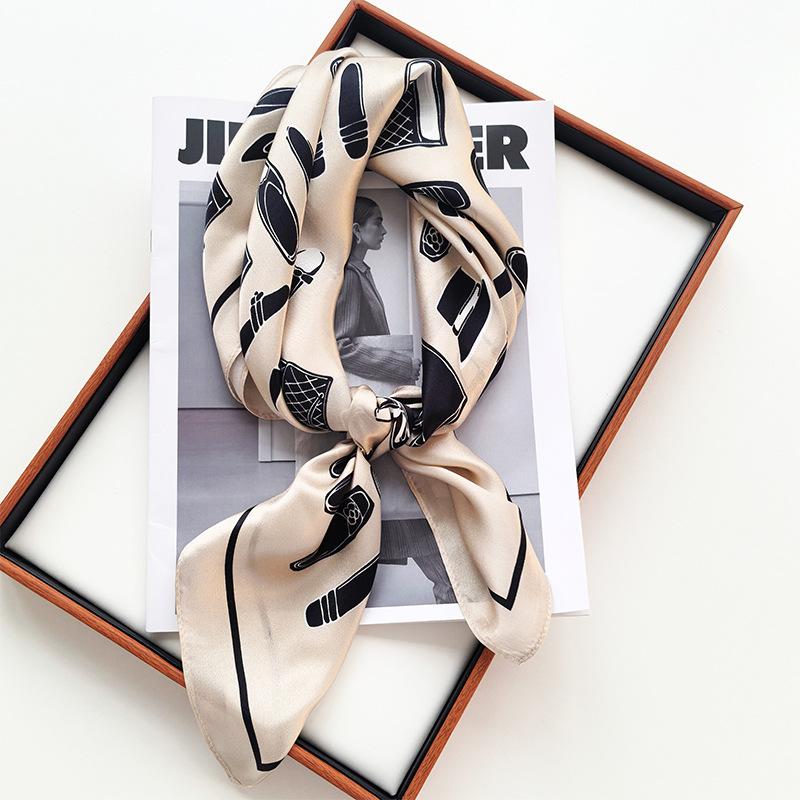 Popular camellia silk silk scarf women s fashion commuting high-end mulberry silk scarf 70 silk shawl outside 68