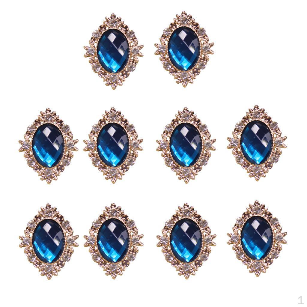 

Cabochons Flat Back Embellishments Wedding Phone Decor 30x25mm_Dark Green