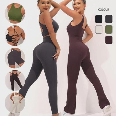 INS Seamless Yoga Suit - 5-Piece Solid Color Set for Women: Stylish, Fitness-Ready with Belly and Hip Support Pants