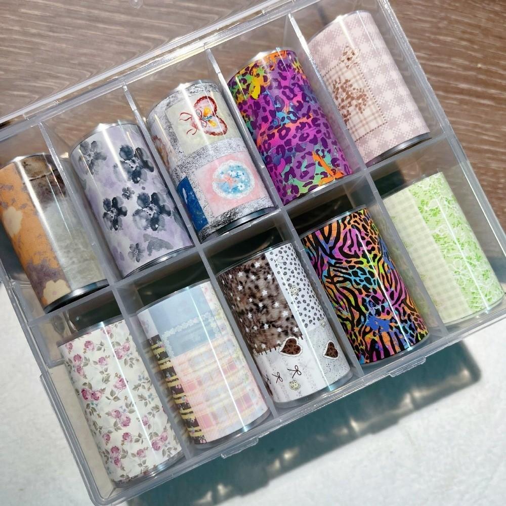 Leopard Print Nail Foils Flower Nail Art Stickers Professional Manicure Decals Nail Decoration