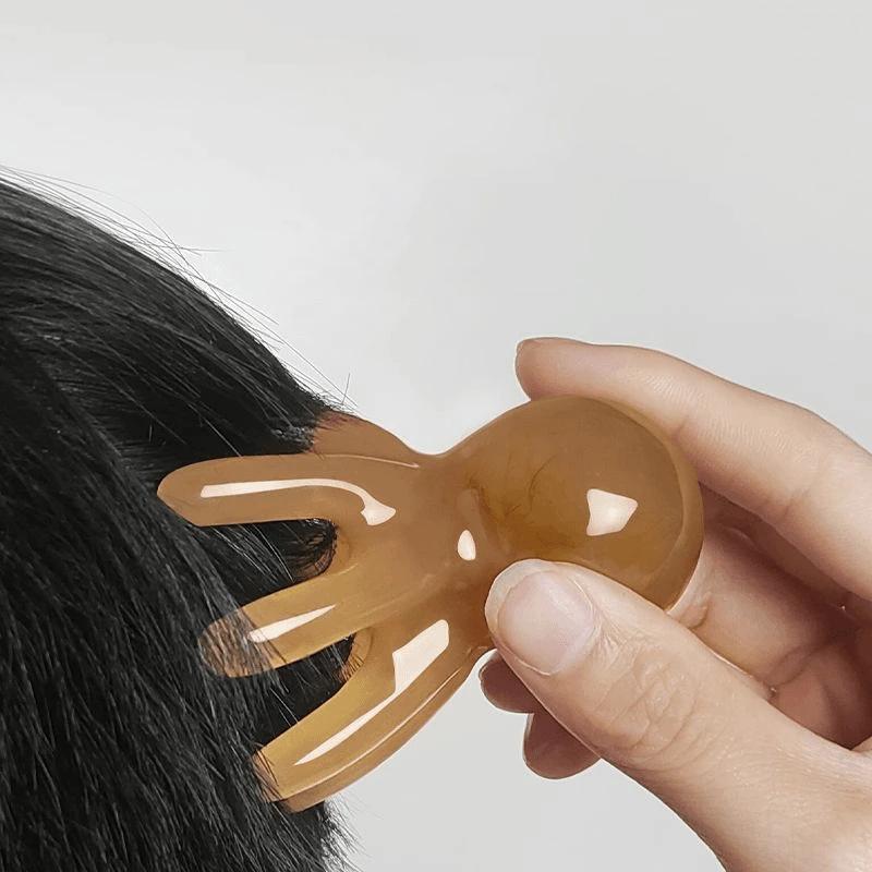 Resin Octopus Comb Head Massager Meridian Scraping Scalp Massage Brush Acupuncture Spa Gua Sha Health Deep Massage Tool