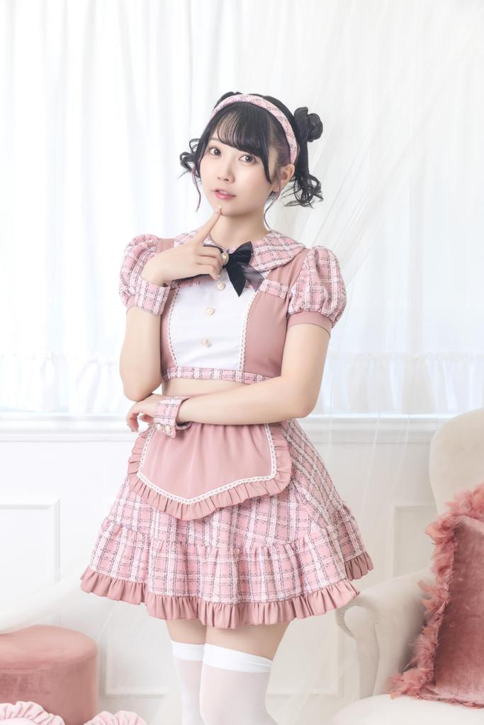 Lyrical Palette Cosplay Halloween Idol Tweed Maid Pink [Clear Stone] Women's