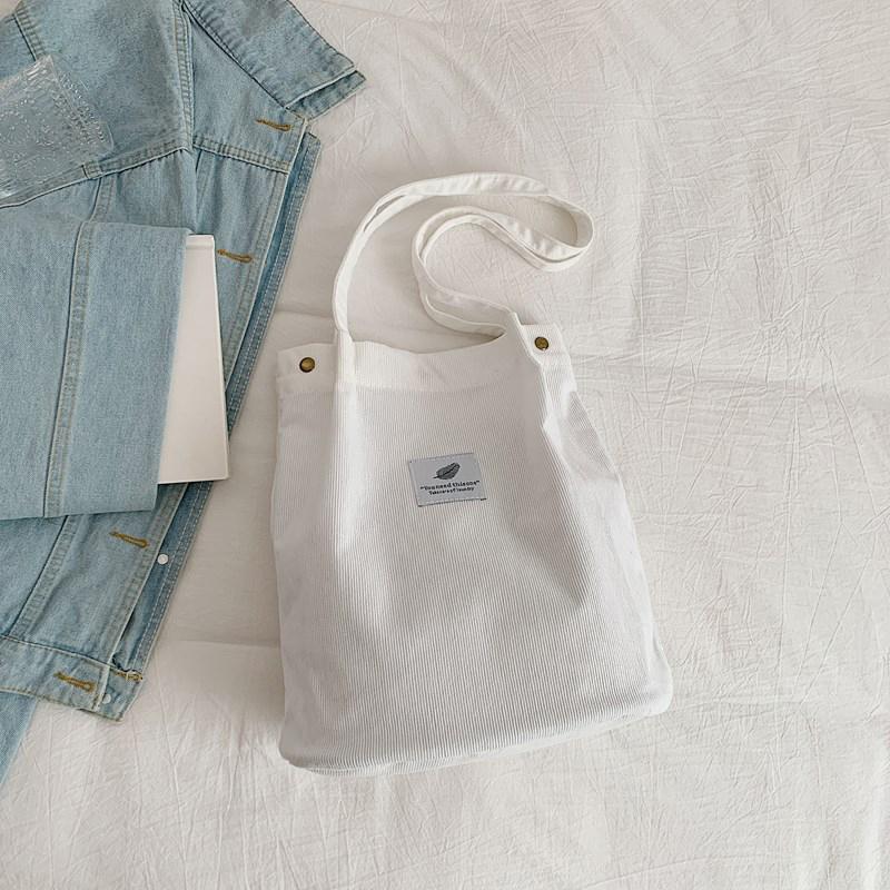 Bolso de hombro para mujer, moderno, versátil, de pana, de gran capacidad, portátil, para compras, bolso de viaje informal para mujer