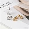 Yanbai Elegant Hollow Heart Diamond Stud Earrings - Versatile and Fashionable Women's Earrings