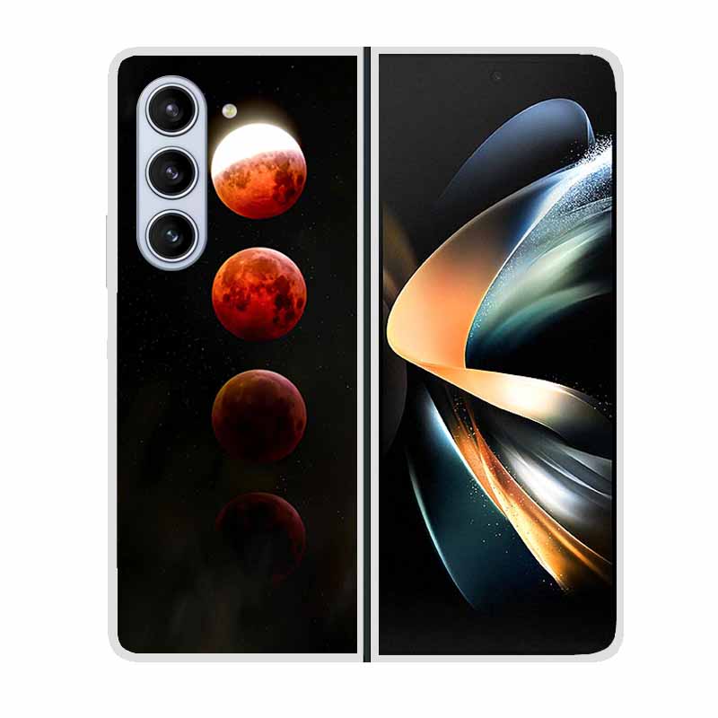 For Samsung Galaxy Fold 6 Case Cool Space Animal Clear Hard Phone Cases for Galaxy Z Fold6 5G 2024 Back Cover Zfold6 Shells Capa