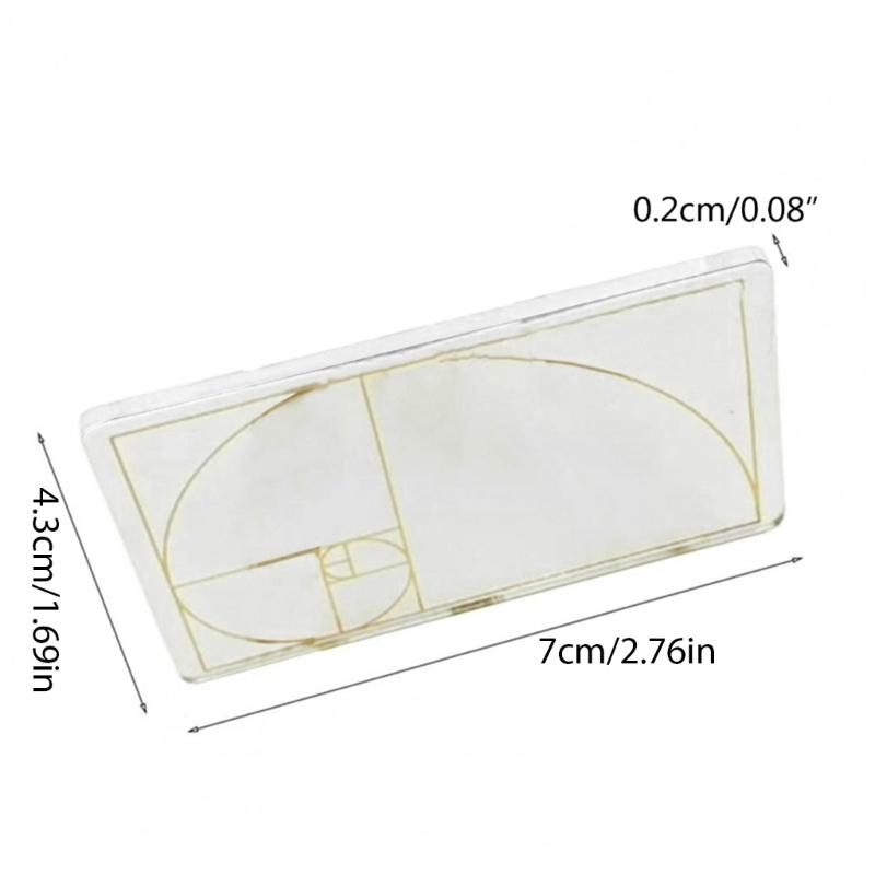 Golden Section Finder Golder Ratio Correction Tools Thicken Acrylic Ruler Drafting Tools for Designer Architect Drafting