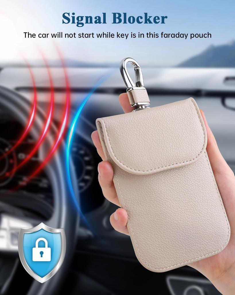 Teskyer Radio Wave Blocking Pouch, Relay Attack, Smart Key Case,