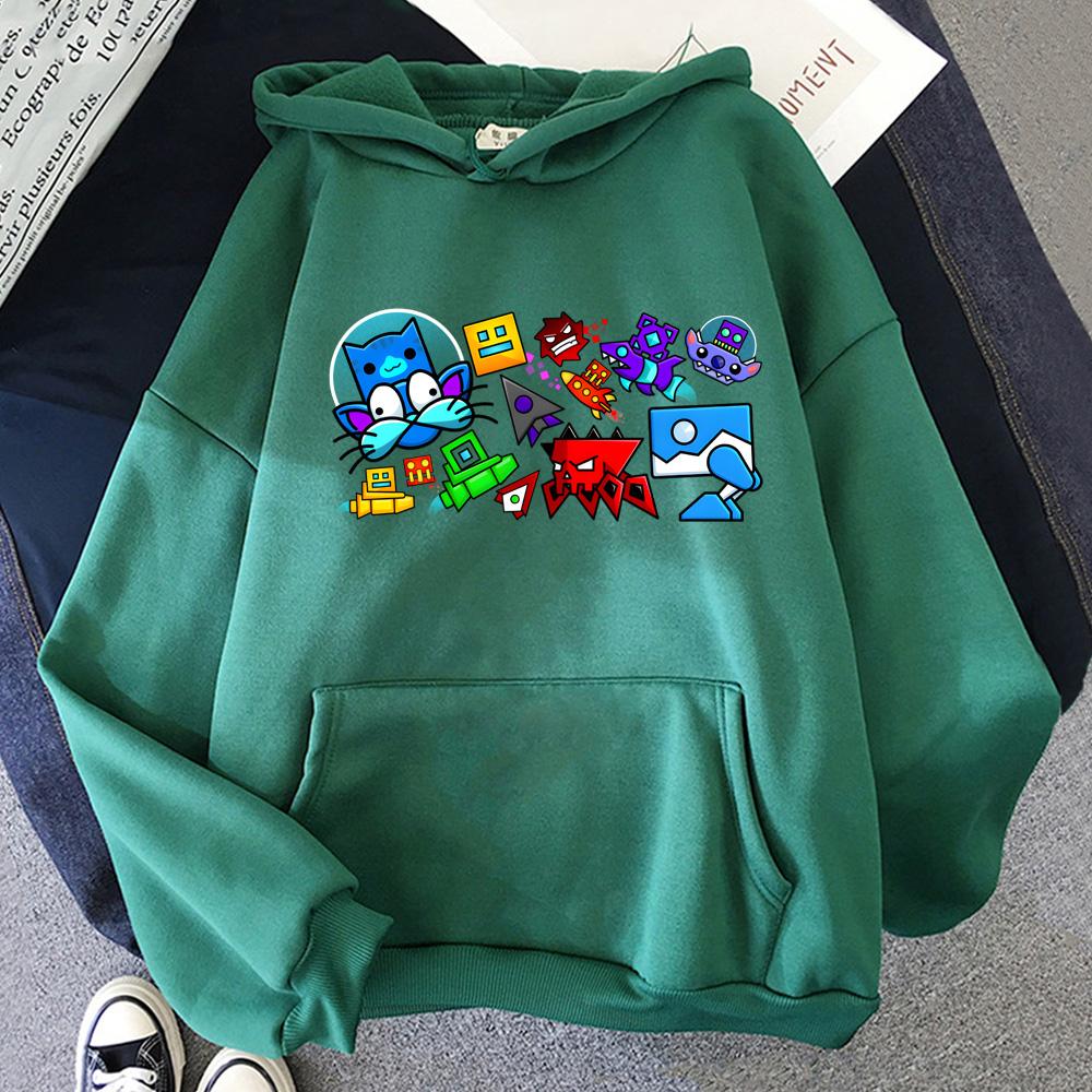 Geometry Dash Hoody Rhythm Platform Electronic Games Graphic Printing HOODIE for Autumn/Winter Sweatshirt with Hooded