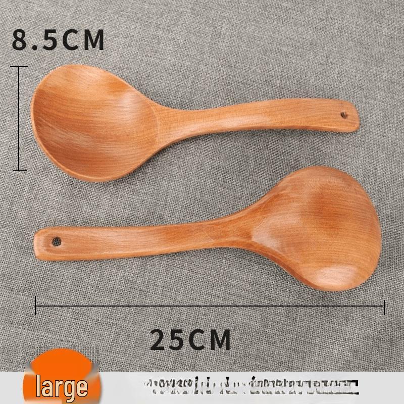 

ZISIZ Японский стиль Большая деревянная глубокая суповая ложка