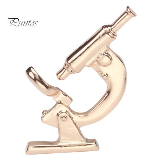 

Креативная брошь в форме микроскопа из сплава с глянцевой поверхностью, женский костюм с булавкой, шаль с лацканами, шарф, значок, подарок, пальто, аксессуары для одежды золотистый