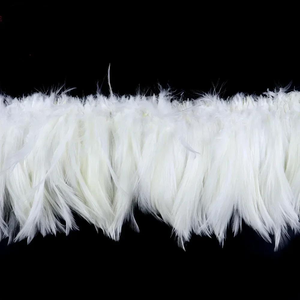800-1000 PCS/Lot White Rooster Feathers Trim 4-8" Chicken Feather Strip Natural Feather Plumes Jewelry Costume Hat Party Decor